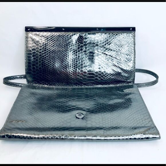 Michael Kors Tilda Python-Embossed Clutch Bag - Picture 13 of 15